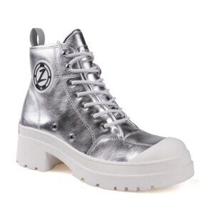 Zigi Strellah High Top Sneaker (Women) Silver SZ 7 New NWOB $249 Shoes
